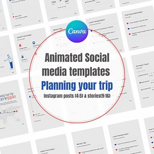 Animated Carousel Planning Your Trip Social Media Templates (9x16, 4x5 Ratios) - Etsy UK