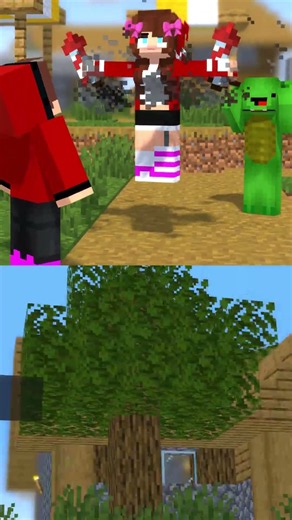 JJ and Mikey with Sister Firework Prank - Maizen Minecraft Animation