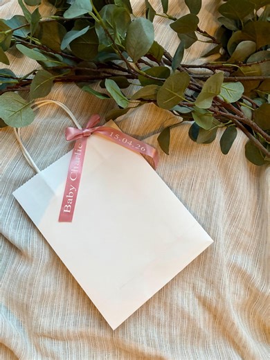 Personalized Gift Bag Ribbon, Custom Name Tags - Etsy