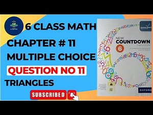 6 Class Math Chapter 11 Multiple choice questions 11 | oxford new countdown book 6 third edition