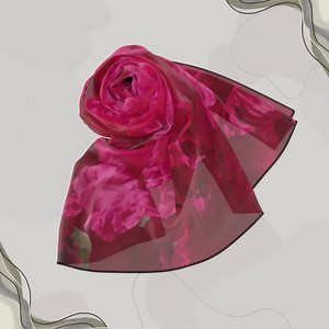 Pink Crepe Myrtle Scarf: Lightweight Poly Chiffon Floral Wrap - Etsy Australia