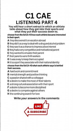 C1 Certificate Advanced English (CAE) Listening Practice Test - Part 4 03.2026 #advancedenglish