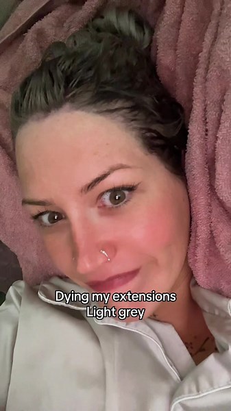 Dyeing Hair Extensions Light Grey Update