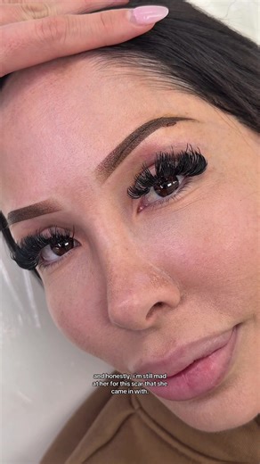 got botched by another artist.. then came to me with hopes and dreams and I think we accomplished what she wanted (at most) 🥹 my girl has been THROUGH it. part two from the last post #foryoupage #ombrepowderbrows #botched #browreveal #transformation