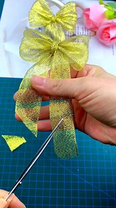 The double-layer bow tying method is so easy to know at a glance. #handmade #Bowknottyingmethod #handmade #diy paper craft | paper craft