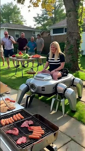 Women try the latest spider robot. #robotics #robot #robotsuit #humanoidsuit