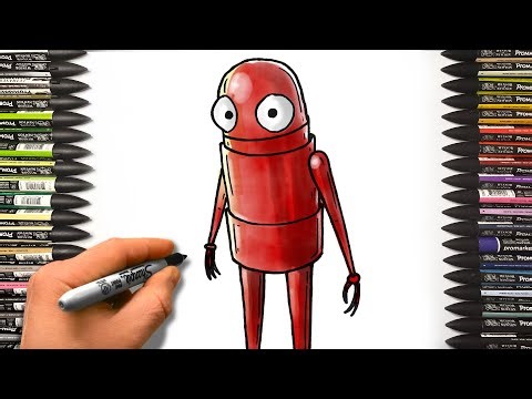 Drawing Semibot from REPO Fortnite Skin | Sharpie Art Tutorial | Fortnite Drawing