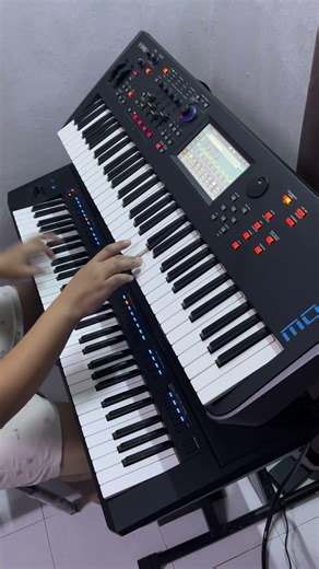 双电子琴演奏 天凉好个秋 (Cover by~Bu) #shorts