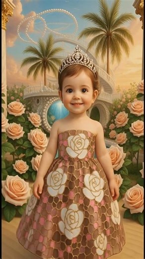 Royal Rose Princess 👑🌹 |Mini-Model Kids Runway ✨ USA Trending Look #shorts