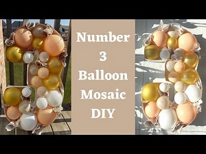 How to Make a Balloon Mosaic Number | Number 3 Balloon Mosaic DIY | 3D Balloon | 2 ft