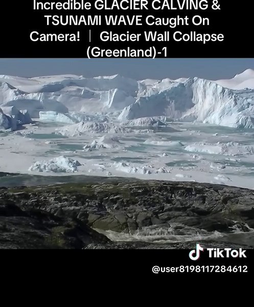 Incredible GLACIER CALVING & TSUNAMI WAVE Caught On Camera! ｜ Glacier Wall Collapse (Greenland)-1