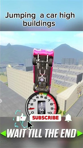 Car Jump Test High Building || Supercar Jump Simulator Gameplay Video #shorts