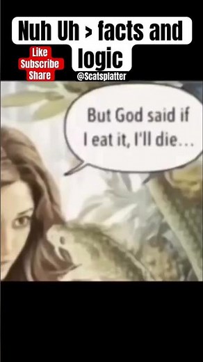But God said if I eat it I’ll die Nuh uh meme #shorts