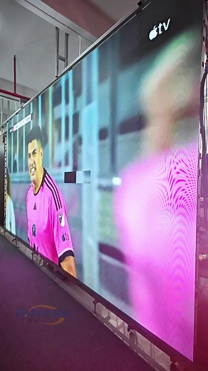 How is an indoor high-definition LED display installed on a wall?#ledscreen #leddisplay #ledmodules #ledfactory #eagerled #ledsignage #ledwall