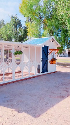 Farmhouse Coop on an incredible ranch in Arizona! #chickencoop #backyardchickens | Chick Inn Coops