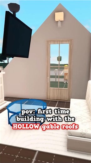 🫪First Time Building w/ HOLLOW GABLE ROOFS in Bloxburg… #bloxburg #roblox #shorts #robloxbloxburg