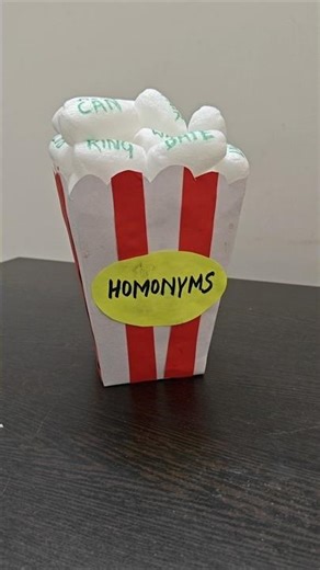 English Grammar TLM | Homonyms Popcorn Working Model | School Project Idea