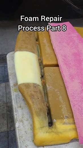 Foam Repair Process Part 8. #foam #repair #reels #fyp #upholstery | Couch Foam