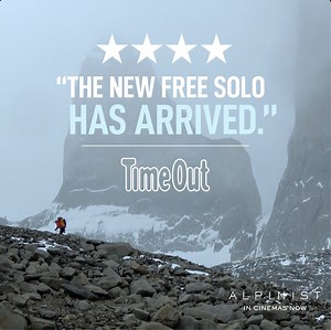 "The next Free Solo has arrived" ★★★★ - Time Out. Don't miss jaw-dropping solo climbing film The Alpinist, in cinemas now. | Dogwoof