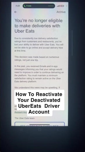 How To Reactivate Your Deactivated Uber Eats Driver Account #uberdriver #uber #ubereats #uberride