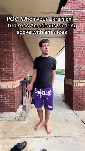 POV: Ukrainian Friend Reacts to American Slide Fashion