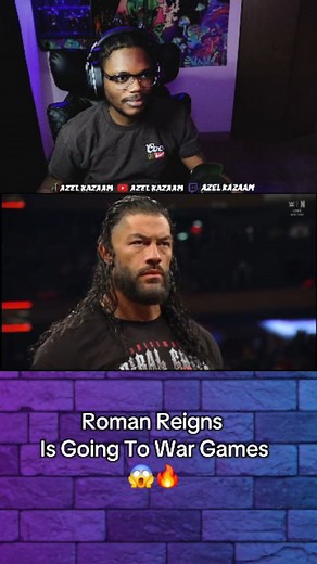1.2K reactions · 11 comments | Roman Reigns Is Going To War Games  #prowrestling #wwe #wweuniverse #wwereaction #sportsentertainment #romanreigns | Azel Kazaam | Facebook