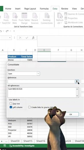 Consolidate in Excel | Combine Multiple Sheets into One (Sum, Average & More)
