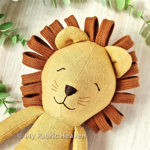 Lion Sewing Pattern PDF - Make a Lion Doll / Stuffed Animal Toy / Lioness Plush - by My Fabric Heaven - Etsy