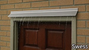 40 Inch Door Rain Drip Guard, Aluminum Door Drip Cap, 40 Inch Door and Window Rain Guards House, 2 Pack