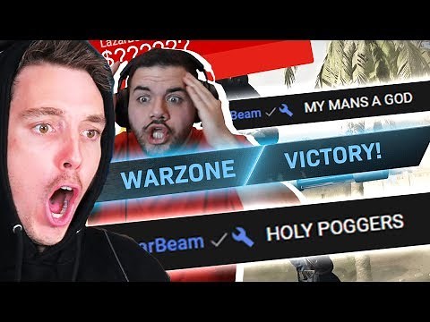 LAZARBEAM DONATES TO COURAGE AFTER THIS INSANE WIN! THEY FREAKED OUT! (Call Of Duty: Warzone)
