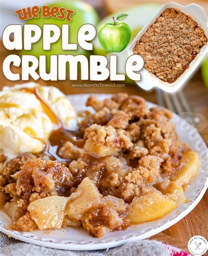 This easy homemade Apple 🍏 Crumble is our favorite dessert with it’s sweet, caramelized apple filling and crumbly topping - most definitely a crowd pleaser and perfect for the Holiays! Recipe 👇 | The Hidden Recipe