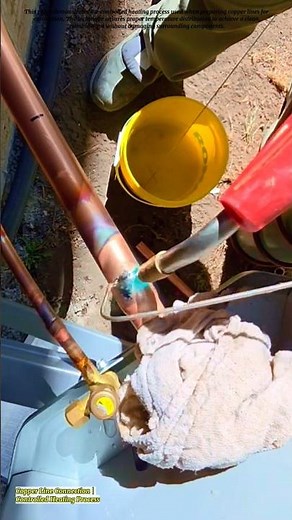 Copper Line Connection | Controlled Heating Process