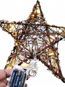 Lighted Farmhouse Tree Topper Star for Rustic Style Holiday Decor - Pick Size - Etsy