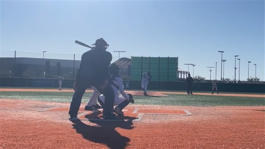 Hector Villa for Neptune | Hector lays down a quick drag bunt to catch the defense off guard to hopefully get Neptune back in this game. | Baseball Showcase