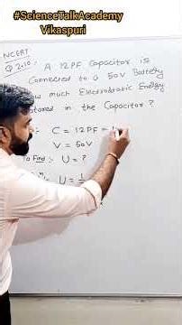 NCERT Physics Electrostatic Energy in Capacitor Numericals Explained #class12physics#viral#ytshorts