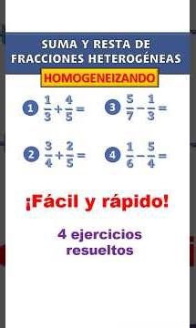 Addition and subtraction of unlike fractions by homogenizing | Addition and subtraction of fracti...