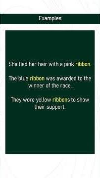 ribbon # Expand Your English Vocabulary