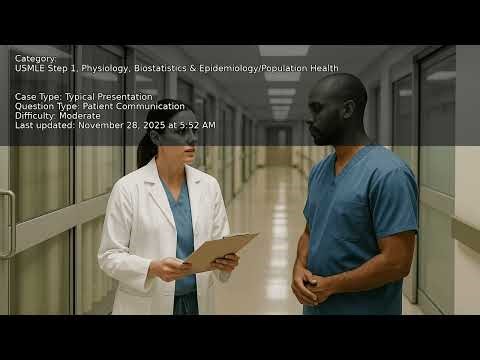 Biostatistics & Epidemiology/Population Health, Physiology, USMLE Step 1 - Full Vignette with Extend