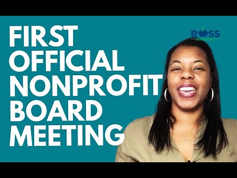First Nonprofit Board Meeting: What to Cover