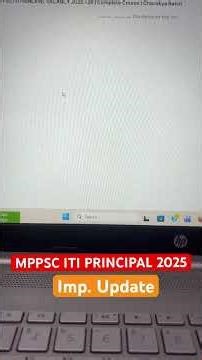 MPPSC ITI Principal 2025 🔥 | 50 Days Master Plan | Kya Padhe ❓ Kaise Padhe ❓ | IMP Update