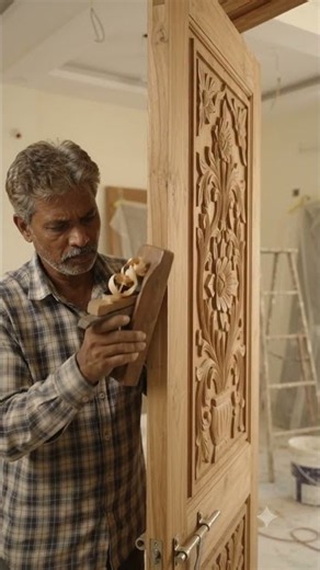 Beautiful Hand Carved Wooden Door | Premium Teak Wood Main Door Design #doors #wood