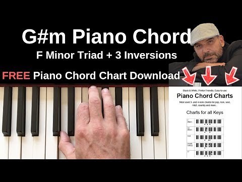 G#m Piano Chord | G Sharp Minor + Inversions Tutorial + FREE Chord Chart