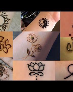 Cute Mehndi Tattoos | Different types of Mehndi Tattoo Designs for Beginners | mehndi design