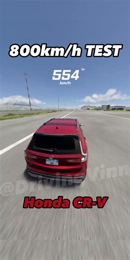 Honda CR-V 800kmh Acceleration Test!