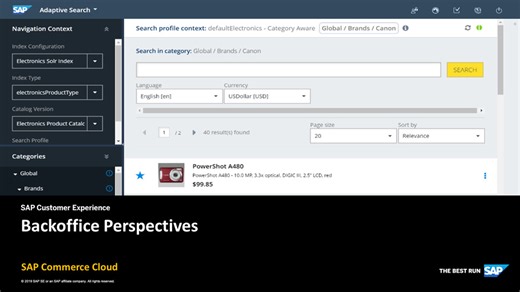 Backoffice Perspectives - SAP Commerce Cloud
