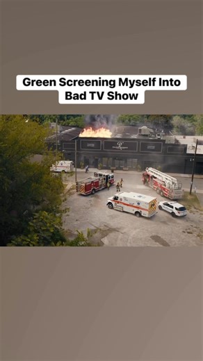 Green screening myself into the worst firefighting TV show to date. #firefighter #greenscreen #tvshow | Fire Department Chronicles