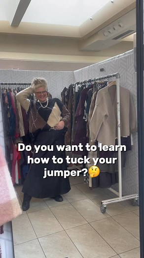 ✨ Style hack unlocked! ✨ Dee, our style adviser, shows you the easiest way to tuck your jumper into your skirt — no bulk, no fuss, just effortlessly chic. 💫 #MahonPointStyle | Mahon Point Shopping Centre