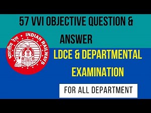 VVI questions for Railway LDCE & DEPARTMENTAL examination #all department