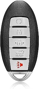 Replacement for Nissan Pathfinder Key Fob Remote Control 2013 2014 2015 2016 5 Buttons 433MHz KR5S180144014,Black