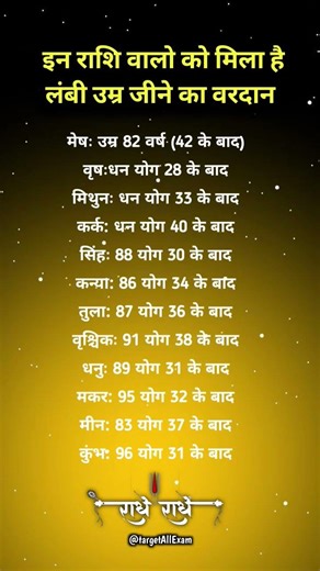 इन राशि वालो को मिला है लंबी उम्र जीने का वरदान #rashifal #aajkarashifal #astrology #astro